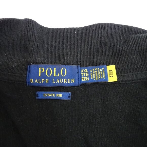 Polo Ralph Lauren Estate Ribbed Knit Black 1/4 Zip Pullover Shirt Men Size XXL - Picture 4 of 10